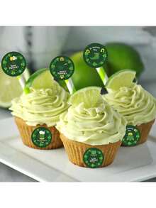 500pcs Clover Wreath Doodle Stickers, 1 Inch Round, 8 Designs, Green Minimalist Labels, Suitable For Celebrations, St. Patrick's Day, Rewards, Cards, Envelopes, Scrapbooking, PVC Adhesive Decals - 500 Clover Wreath Stickers - View 3