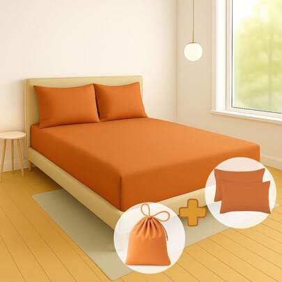 DuVlo Sábana De Cajón + 2 Fundas De Almohada Microfibra + Bolsita tacto algodón, de microfibra súper suave, diseños modernos, todas las medidas, Individual, Matrimonial, Queen y King