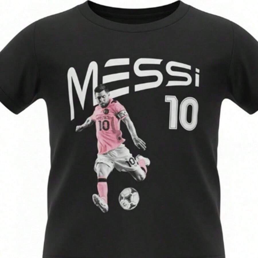 Messis Soccer Toddler Graphic T-Shirt Black Size 2T New With Tags - 黑色 - 查看 1