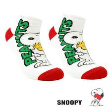 SNOOPY 1/5双卡通时尚短筒袜，舒适柔软女士运动袜，创意卡通图案，时尚百搭，柔软舒适 - 彩色 - 查看 6