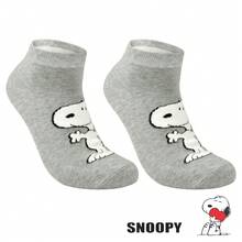 SNOOPY 1/5双卡通时尚短筒袜，舒适柔软女士运动袜，创意卡通图案，时尚百搭，柔软舒适 - 彩色 - 查看 12