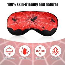 Antifaz para Dormir Suministros para Dormir para niños Máscara para Los Ojos con Correa Ajustable Máscara para Los Ojos para niños y Niñas Suministros para Fiestas de Viaje-B027 - Rojo Negro Blanco - Ver 2
