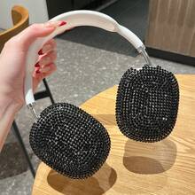 Sequins, Diamond Luxury Rhinestone Earphone Case Compatible With Airpods Max Headphones, Protective Cover Compatible With Apple Over-Ear Headphones, Elegant Design - Black - View 3