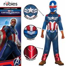 KIWI Captain America Costume For Kids - Officially Licensed Character Costume - Authentic Superhero Costume - Captain America Costume For Kids - Perfect For Parties And Carnival - Easy To Put On And Take Off, Comfortable And Lightweight Fabric - 彩色 - 查看 1