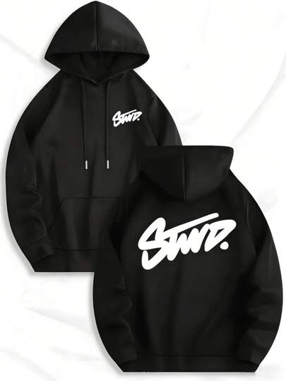 Hombre003-FB Sudadera con Capucha Casual para Hombre y Mujer - Calce Cómodo y Estilo VersátilMen'S Oversized Hooded Sweatshirt - Black Pullover Hoodie with Drawstring Hood,All-Season Casual Streetwear for Everyday & Formal Outfits(Delgado para primavera y otoño, elige una talla más grande.)