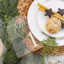 10pcs Golden Wedding Table Numbers 10cm*15cm/3.94in*5.9in  Acrylic Seat Cards Decorations With 1-20 Printed Table Sign Numbers For Wedding Reception, Event, Party, Restaurant - Nhiều màu - Xem 3