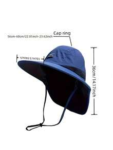 A Versatile Unisex Sun Hat, Perfect For Fishing, Hiking, And Camping. Crafted From Breathable, Lightweight Polyester, It's Hand-Washable And Offers Reliable UV Protection. An Essential Gear For Outdoor Adventures Or Effortless Everyday Style. - Multicolor - View 3