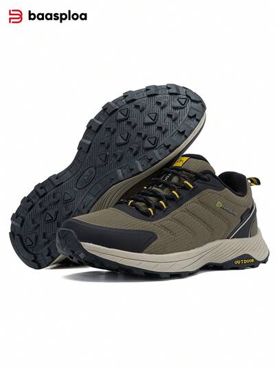 baasploa Zapatos deportivos para hombre, zapatos de senderismo y fitness para exteriores, zapatos para correr por senderos antideslizantes, cómodos y duraderos, zapatos de senderismo y trekking para hombre, zapatos de marca