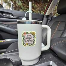 1/3/5 片装花叶图案锯齿边缘贴纸，适用于水瓶和笔记本电脑，趣味可爱乙烯基贴纸，一次性使用，光面 - A - 查看 4