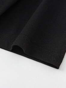 Balabala 儿童休闲纯棉短袖T恤，印花图案，夏季 - 黑色 - 查看 7