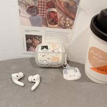 Cat Doodle Protective Case Suitable Compatible With Apple Wireless Earphone Case, Scratch-Resistant And Anti-Drop - Clear - View 13