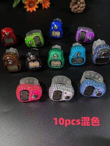 Customized Rhinestone Electronic Ring Counter, Elastic Finger Ring Portable Counter, Convenient Electronic Rosary Beads, Decorative And Practical Tool For Praying Count, Customer Flow Count, Sports Count, Fishing-Golf Count, Holiday Gifts - Multicolor - View 15