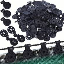 10/50/200pcs Camping Tent Fixing Clips, Sunshade Net Quick Fixing Clamps, Round Black Net Dedicated Clips, Sunscreen Net Fixing Clips, Heat Insulation Net Universal Fixing Clips - A - View 4
