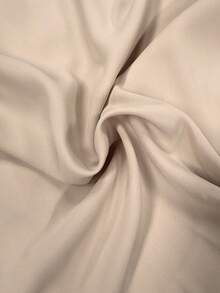 Beige Asymmetric Cape Sleeve Top | Minimalist Loose Fit Blouse For Office & Brunch - Apricot - View 9