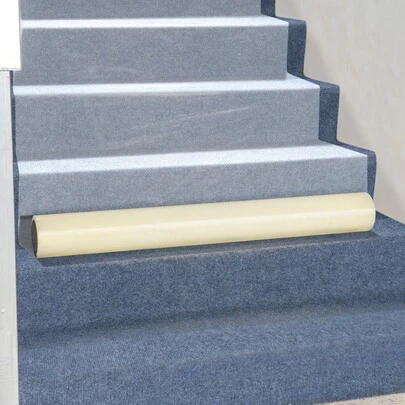 Carpet Protection Film, 24" X 200' Floor And Surface Shield With Self Adhesive Backing & Easy Installation, Polyethylene Adhesive Car Mat Protector Roll For Construction & Renovation