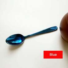 5件套彩色不锈钢多功能勺，可用于搅拌咖啡、茶、甜点、米饭等，适合家庭聚会、晚餐和日常使用。 - 彩色 - 查看 7