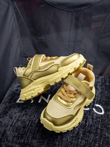 Toddler Fashionable Versatile Casual Sneakers, All Season - Gold - View 6