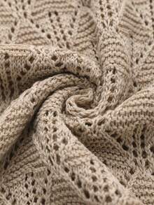 女士休闲优雅复古时尚性感纯色休闲优雅派对镂空荷叶边/荷叶边吊带镂空罩衫背心半身裙长款连衣裙沙滩度假日常约会夏季连衣裙春夏 - 卡其色 - 查看 8