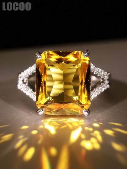 1 pièce Bague en cubic zirconia cubique jolie pour femmes pour mariage, fiançailles, anniversaire, fête, bijoux, cadeau de la Saint-Valentin