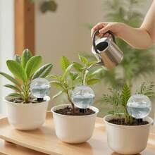 1pc Automatic Plant Watering Device, Home Flower Irrigation System, Succulent Drip Irrigation Slouchy Watering Tool, Garden Sprinkler - Spherical - View 5