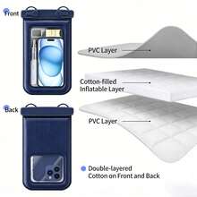 高品质棉质加厚防水手机袋，薄荷绿，IPX8级防水，适合学生、游泳、旅行，超值之选 - 多色` - 查看 4