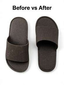 Trending Unisex Slippers, Lightweight EVA Non-Slip Indoor Bathroom Sandals, Suitable For Home, Beach, Shower - Khaki - View 12