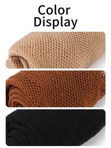 1 par de medias de red sexy con decoración de strass para mujeres, con alta elasticidad y efecto estilizante, adecuadas para uso diario y ocasiones de fiesta en primavera/verano, que realzan el encanto - Bronce - Ver 6