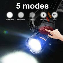 900000LM Most Powerful LED Headlamp Ultra Bright 1500M Head Flashlight Rechargeable Head Torch Fishing Hunting Headlight 18650 - Headlamp - View 5