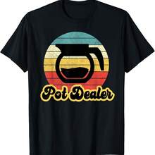 Camiseta retro divertida con juego de palabras para amantes del café y el barista - Negro - Ver 1