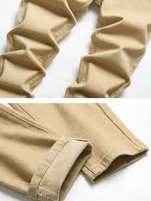 JUNBAOSS Men's Slim Fit Stretch Jeans Ripped Skinny Jeans For Men, Distressed Straight Leg Fashion Comfort Flex Waist Pants - Khaki - View 3