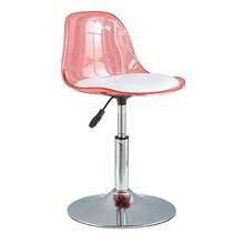 バーチェア カウンター椅子 昇降式 ハイチェア バースツール 360度回転 高さ調節可能 背もたれ付き オフィススツール - スイカピンク - チェックする 9