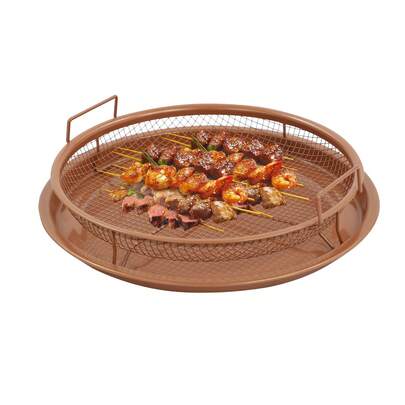 Antihafter Edelstahl Mesh Luftfräter Backschalen Zubehör Rack Braten Grill Korb