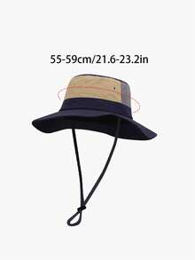 Colorblock Outdoor Sunscreen Bucket Hat, Breathable Quick-Dry For Camping Hiking Cycling, Women Spring Summer,Beach,Travel - Fisherman's Hat - View 6