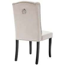 Dining Chairs - Beige + Velvet-1 - View 9