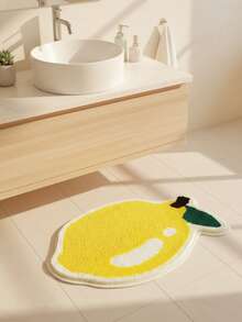 1pc Lemon Shaped Carpet, Minimalist & Cute Rug For Living Room, Bedroom, Bathroom, Doormat, Small Rug, Carpet, Mat, Home Decor, Area Rug, Outdoor Mat, Washable Carpet - Multicolor - View 4