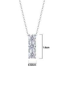 BLOVEMEE 1pc 925 Sterling Silver 1.5 Carat Moissanite Necklace, Suitable For Women's Daily Wear, Wedding Jewelry, Valentine's Day, Mother's Day, Birthday, New Year Gift - XL0033M - View 4