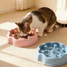 甜甜圈造型慢食宠物碗，防呛防翻，猫狗粮水碗 - 100ml - 查看 2