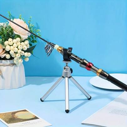 Portable Fishing Tripod Stand - Adjustable Fishing Rod Holder With Ergonomic Handle, Lightweight And Durable Design For Lake, River And Beach Fishing - Ideal For Outdoor Fishing Enthusiasts And Photographers, Fishing Gear, Sturdy Construction