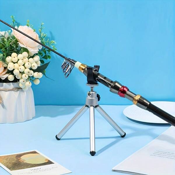Portable Fishing Tripod Stand - Adjustable Fishing Rod Holder With Ergonomic Handle, Lightweight And Durable Design For Lake, River And Beach Fishing - Ideal For Outdoor Fishing Enthusiasts And Photographers, Fishing Gear, Sturdy Construction