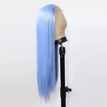 ZigZag Hair Unisex Long Straight Synthetic Hair Wig With Invisible Hairline, Heat Resistant For Daily Wear And Cosplay - Multicolor - View 6