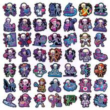 50张可爱霓虹骷髅涂鸦贴纸 - 色彩鲜艳的涂鸦、爱心和职业人物图案，防水乙烯基材质，可用于水瓶、笔记本电脑和滑板个性化装饰 - 彩色 - 查看 5