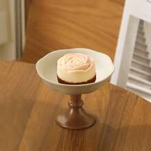 1个复古带底座甜点杯，日式简约花卉设计甜品杯，可用于盛装布丁、冰淇淋、意式冰淇淋等，适合家庭、餐厅、聚会等场合。 - 陶土+棕色 - 查看 9