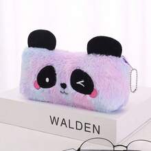 Cute Cartoon Cat Plush Pencil Case, Zipper Design, Large Capacity, Soft & Fluffy, Suitable For Storing Stationery, Cosmetics, And More, An Ideal Gift Choice,Bag - Multicolor - View 27
