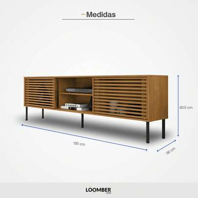 Mesa para TV Marilia 180cm Madera Miel Loomber