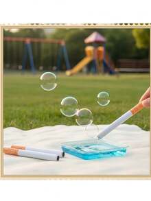 4pcs Prank Bubble Wands, Realistic Cigarette Shaped Bubble Blowers, Handheld Bubble Cigarette Props, Fun Prank Bubble Cigarette Wands, Adult Stress Relief Magic Bubble Makers, Party Atmosphere Props, Suitable For Weddings, Parties, Anniversaries, Birthday Gatherings - Multicolor - View 6