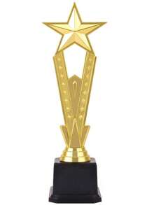1个金色奖杯星形塑料奖杯工艺纪念品歌舞比赛奖励奖杯学校奖励用品 - 金色 - 查看 3