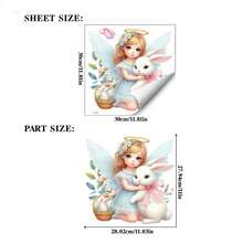 1pc New 2026 Easter Angel & Rabbit Egg Butterfly Static Cling Glass Window Holiday Decal Sticker, Reusable PVC Living Room Glass Cabinet Self-Adhesive Paper - 1pc - View 2