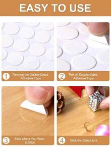 20片透明圆形双面胶带，高粘度，无缝薄膜，切割亚克力双面胶带，背衬胶带，点状胶带批发，婚礼庆典 - 圓 - 查看 7