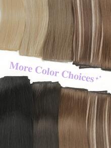 夹式接发长直发片 20 英寸 4 片装 超薄透气 合成纤维双层缝制假发 女士专用 - 彩色 - 查看 7