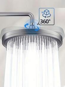 Este cabezal de ducha redondo multifunción de alta presión y ajustable está hecho de material plástico, pulido para proporcionar una experiencia de baño tipo spa con una cobertura de agua uniforme en todo el Body. Cuenta con un diseño clásico de agua fría y caliente con un estilo minimalista moderno, lo que lo hace muy adecuado para uso doméstico. - redondo - Ver 7